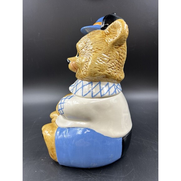 Vintage 1973 Hand Painted Teddy Bear Cookie Jar - Picture 5 of 9